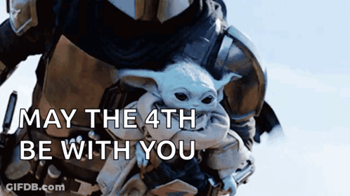 Man Carrying Baby Yoda May The 4Th Be With You GIF