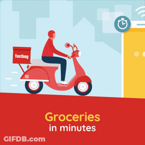 Man Carrying Box Free Delivery On All Orders GIF