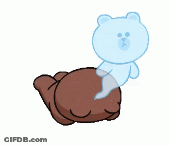 Man Carrying Brown Bear On Shoulders GIF
