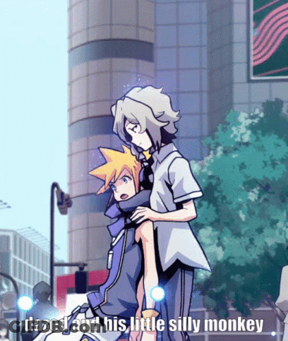 Man Carrying Child Dazed And His Little Silly Monkey GIF