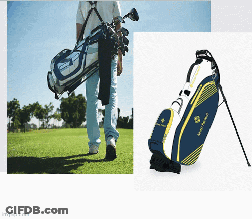 Man Carrying Golf Bag Royal Pacific GIF