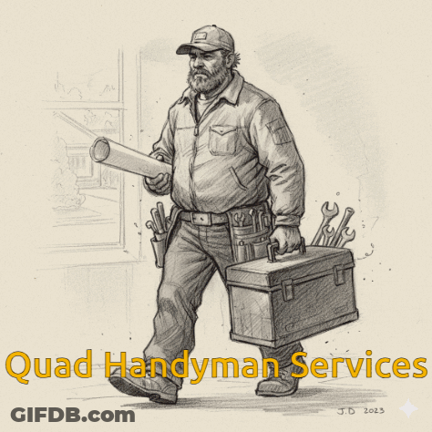 Man Carrying Toolbox Quad Handyman Services GIF