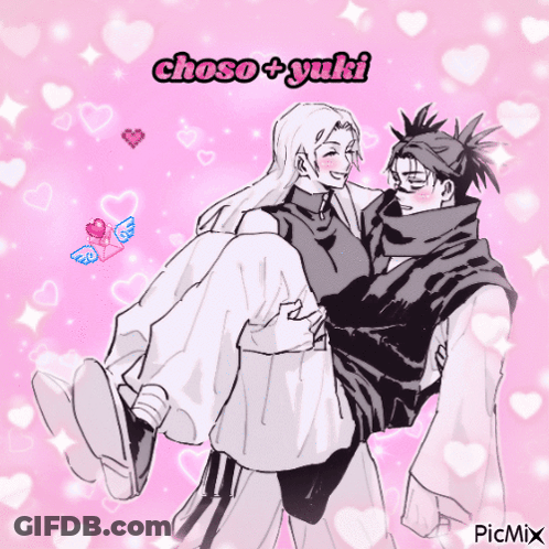 Man Carrying Woman Choso + Yuki GIF