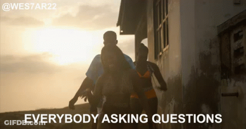 Man Carrying Woman With Asking Questions GIF