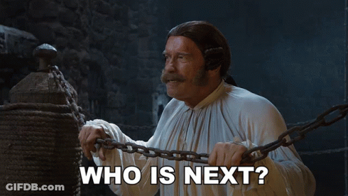 Man Chained To A Post Saying Who Is Next GIF