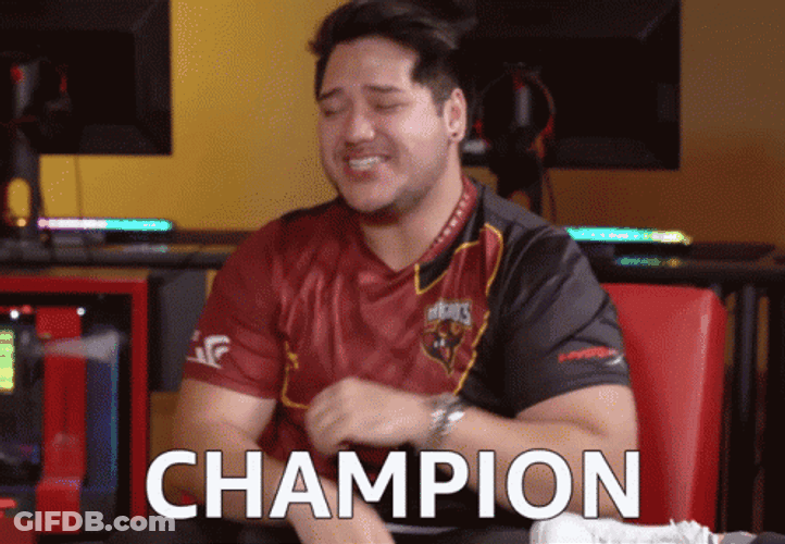 Man Cheer Because He Play Like A Champion GIF