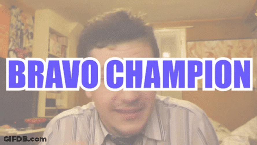 Man Cheering Bravo Champion GIF