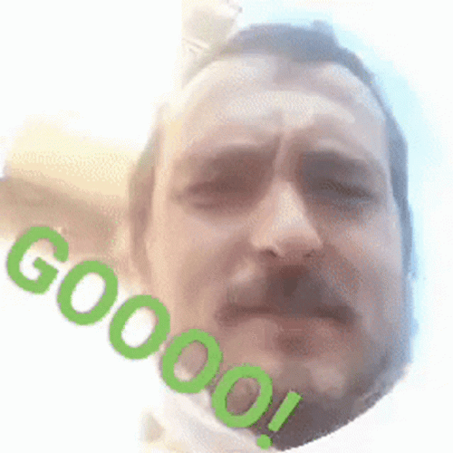 Man Cheering For His Team Go Go Go GIF