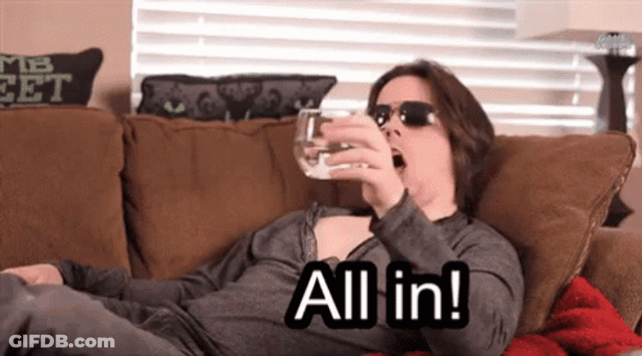 Man Chilling And Drinking All In GIF