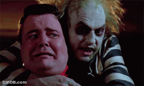 Man Choked By Monster In Striped Shirt GIF