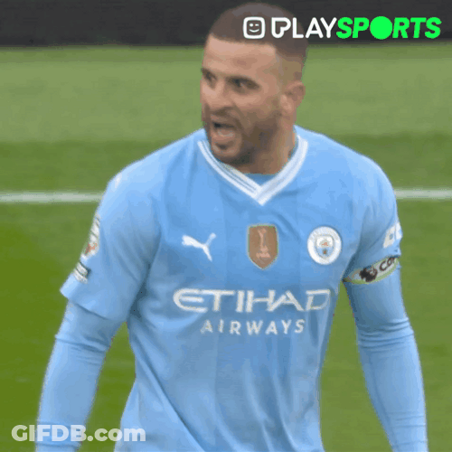 Man City Angry Kyle Walker GIF