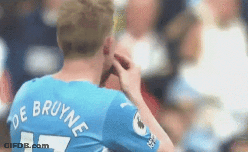 Man City Kevin De Bruyne Blowing Kiss GIF