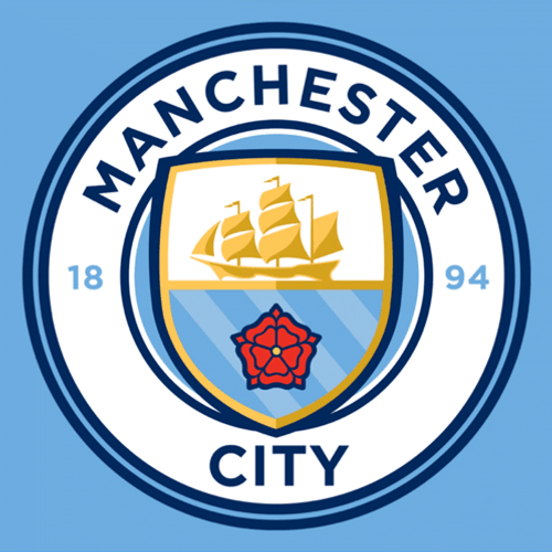 Man City Logo With Changing Color Background GIF