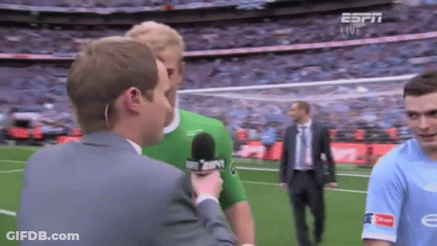 Man City Opponent Joe Hart Interviewed GIF