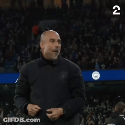 Man City Pep Guardiola Palm Rub Clapping GIF