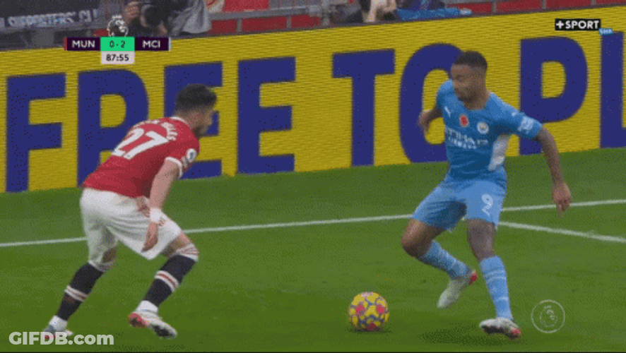 Man City Player Stumbled Down GIF