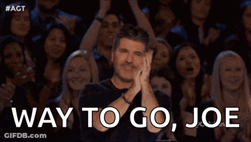 Man Clapping Crowd Says Way To Go Joe GIF