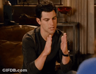 Man Clapping Hands In Living Room GIF