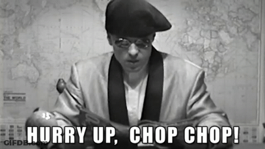 Man Clapping Hurry Up Chop Chop GIF