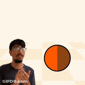 Man Clapping In Front Of Fireball Sign GIF