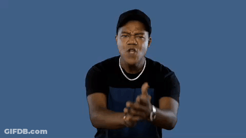 Man Clapping In Front Of Lets Go GIF