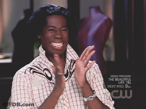 Man Clapping In Front Of The Beautiful Life Sign GIF