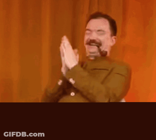 Man Clapping With Pipe GIF
