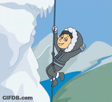 Man Climbing A Mountain GIF