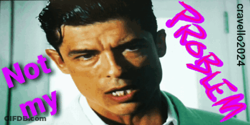 Man Close Up Not My Problem GIF