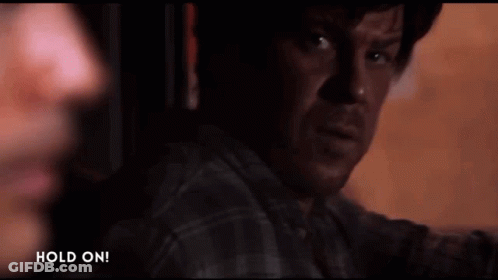 Man Close Up Saying Hold On GIF
