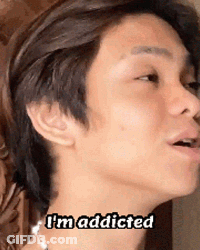 Man Close Up Saying I'm Addicted GIF