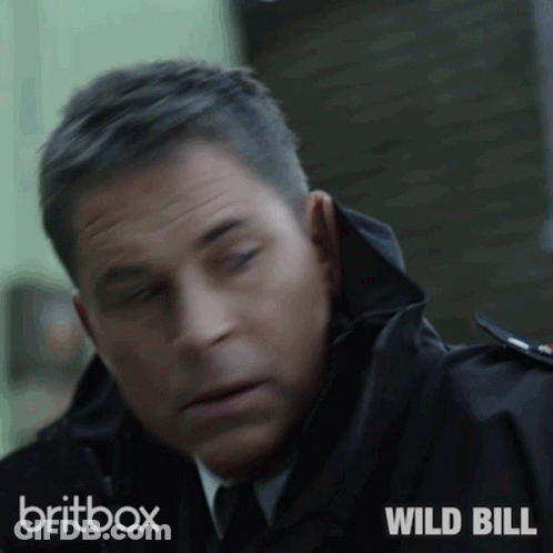 Man Close Up With Britbox Logo GIF