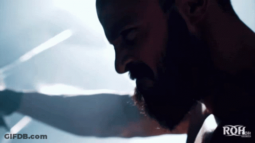 Man Close Up With Word Roh GIF