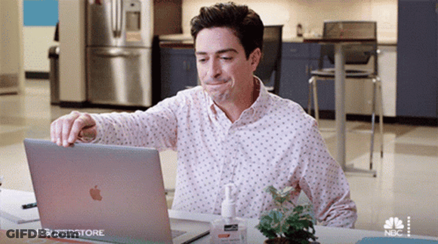 Man Closing And Throwing Computer GIF