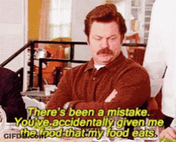 Man Complaining About His Wrong Served Meat GIF