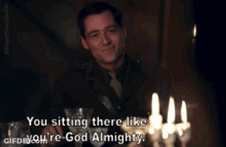 Man Conceited Reaction Sitting There Like God Almighty GIF