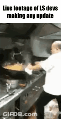Man Cooking In Kitchen Live Footage Of LS Devs Making Any Update GIF