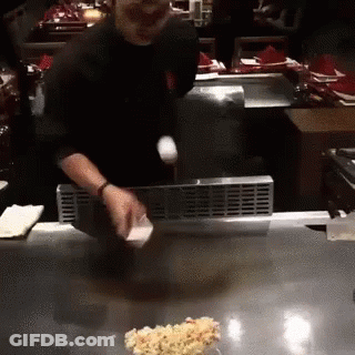 Man Cooking On Grill In Kitchen GIF