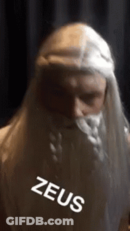 Man Copying God Zeus GIF