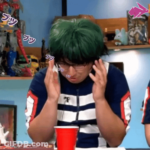Man Cosplaying Midoriya GIF