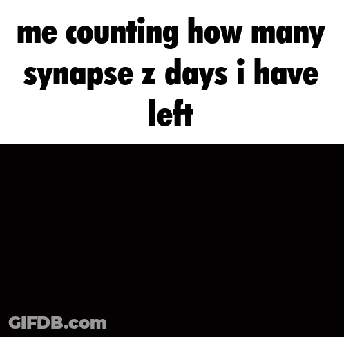 Man Counts How Many Synapse Z Days Left Blackboard GIF
