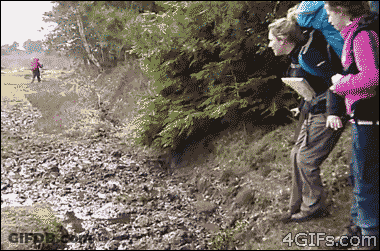 Man Covered In Foam Holding Cup With Red Straw GIF