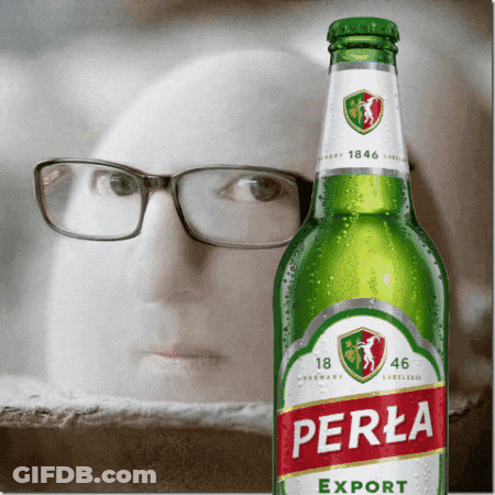 Man Covered In Whipped Cream Holding Container Saying Indoor GIF