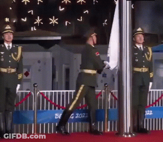 Man Covered Up With White Flag GIF
