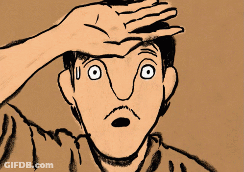 Man Covering Eyes GIF