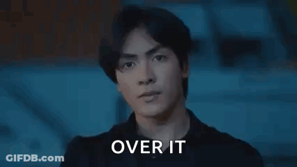 Man Covering Eyes With Over It GIF