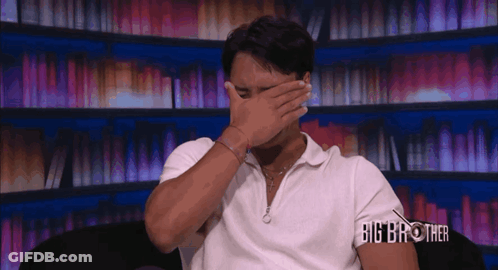 Man Covering Face Big Brother GIF