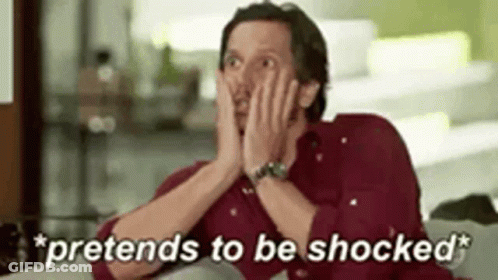 Man Covering Face Pretends To Be Shocked GIF