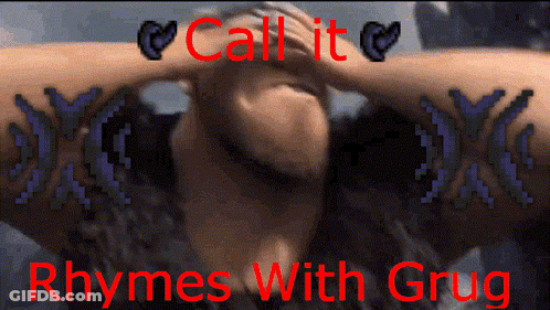 Man Covering Face Saying Call It Rhymes With Grug GIF