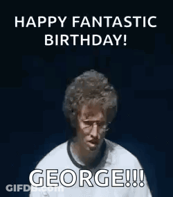 Man Covering Face Saying Happy Fantastic Birthday George GIF